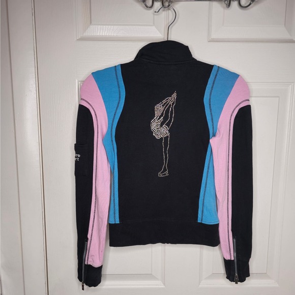 Figure Sport Ice Skating Jacket Size XS-12/14 Girls Beillmann Rhinestone - Picture 10 of 11